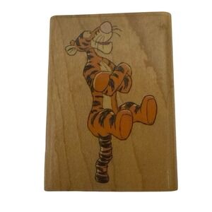 Vintage Rubber Stampede Winnie The Pooh Tigger A1189D Wood Mounted Rubber Stamp